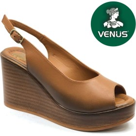 Resim Venüs Torik Deri Comfort Ortopedik Dolgu Taban Kadın Sandalet 