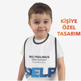 Resim ELF REKLAM Kişiye Özel Yazılı Bebek Mama Önlüğü 