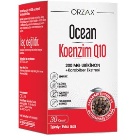Resim Orzax Ocean Koenzim Q10 200 mg Ubikinon 30 Kapsül 