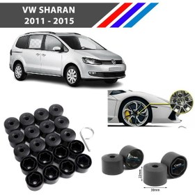 Resim Otozet - Vw Sharan Bijon Civata Kapağı Siyah Renk 20 Adetli Set 17mm 1k06011739b9 
