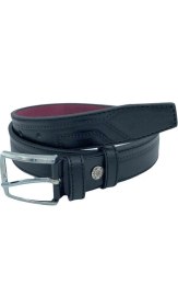 Resim Süzer Siyah Çocuk Boy Suni Deri Desenli Model 3 Cm.lik Garson Klasik Kemer - G195-22K 
