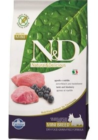 Resim N&D Tahılsız Kuzu Etli ve Yaban Mersinli Orta ve Büyük Irk Yetişkin Köpek Maması 2.5 KG 