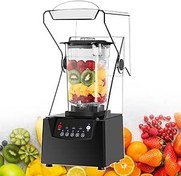 Resim Elektrikli Stand Blender Smoothie Makinesi - 2200 W Ses Geçirmez Ticari Buz Kırıcı, 1,8 L Bardak Ve 5 Ön Ayar, Milkshake, Meyve Ve Sebze Suyu, Sütlü Çay, Kokteyller Için 
