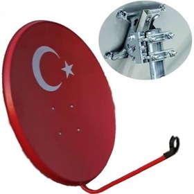 Resim Ramtech 70 Cm Türk Bayraklı Çanak Anten Seti 150031 