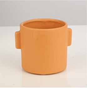 Resim Vitale Seramik Vazo Turuncu Ak.jf095753070-3 Renkli 