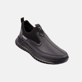 Resim Marcomen 14086 Streç Ağız Esnek Yumuşak Deri Erkek Ayakkabı Siyah 