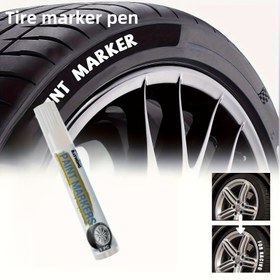Resim 1 adet/3 adet/5 adet Araba Lastik İşaretleme Kalemi | Yüksek Kaliteli Su Geçirmez Hızlı Kuruyan Yağ Bazlı Lastik İşaretleme Kalemi, Araba Lastiklerini İşaretleme, Boyama için - Çeşitli Yüzeylerde Dayanıklı ve Bulanık Olmayan 