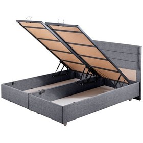 Resim Sofia İkili Set, Sofia Çift Kişilik Baza Başlık Seti Gri 140 x 190 