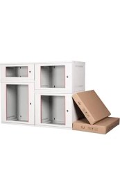 Resim CetKing 9u 19" Security Box Duvar Tipi Kabinet, Demonte, 542MM Genişlik, 400MM Derinlik, Açık Gri Renk 