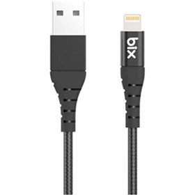 Resim Bix iPhone İçin Ultra Güçlendirilmiş MFİ Lightning Gri Şarj Kablosu 