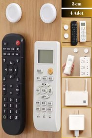 Resim Hane Dostu 4 Adet Kendinden Yapışkanlı Duvara Kolay Monte Manyetik Mıknatıslı Telefon Kumanda Kablo Tutucu 