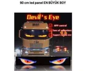 Resim En Büyük Boy 90 cm Matrix LED Panel Cama Yapışan Yazı Yazan Telefon Kontrollü LED Ekran (16*96) Plus 