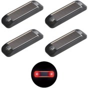 Resim Cloudstore 4 Adet Kırmızı Solar Çalıntı Önleme Lambası Araç İçi Led Sensörlü Park Aydınlatma 