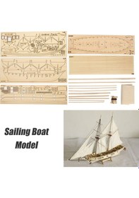 Resim Dıy Gemi Montaj Model Kitleri Ahşap Yelkenli Bot Ölçek Model Dekorasyon Oyuncakları Hediye Olarak Çocuklar Ve Yetişkinler İçin 