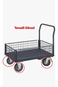 Resim Keskin El Arabası Yük Taşıma Tekeri Bilyeli Rulmanlı Dubleks Teker Çelik Jant 