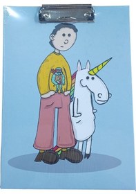 Resim Paklon Kapaksız Tasarımlı Sekreterlik-unicorn Ve Adam Çok Renkli 