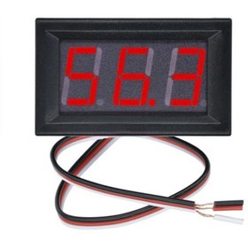 Resim TLS Robotik 0.56 inch 0-100V DC 3 Kablolu Dijital Panel Kırmızı Voltmetre Düşük Kalite 