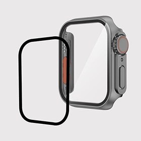 Resim Elfia Apple Watch 7 41mm - Watch Ultra 49mm ile Uyumlu Kasa Dönüştürücü Ekran Koruyucu Darbe Korumalı Kasa Koruma, Gard26 Gri 
