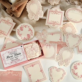 Resim 30 adet Vintage Çiçek ve Kurdele Tasarımı Kraft Kağıt Levhaları - Günlük Tutma, Scrapbooking ve DIY El Sanatları için İdeal, Dekoratif Kabartmalı Dokular, Dizüstü Bilgisayar Kağıdı, Günlük Kağıdı 