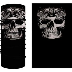 Resim Kurukafa Temalı Dikişsiz Boyunluk Bandana Buff Balaklava Çok Renkli 