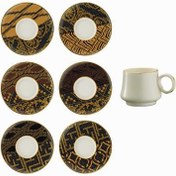 Resim Sandro Moreno 1453 Kariye Yüzük Gold 12 Parça 6 Kişilik Kahve Fincan Takımı 90 ml 