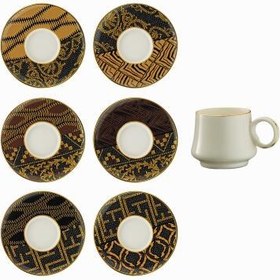 Resim Sandro Moreno 1453 Kariye Yüzük Gold 12 Parça 6 Kişilik Kahve Fincan Takımı 90 ml 