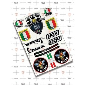 Resim Vespa Reflektif Sticker Seti N11.38921 