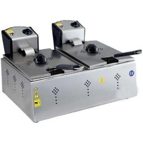 Resim CSA İnox Karacasan Endüstriyel 5000 Wat Çiftli 3+3 Litre Elektrikli Fritöz 