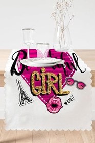 Resim RealHomes Beautiful Girl Tasarımlı Popart Dekoratif Özel Tasarım Runner 