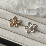 Resim 6 Adet Şık Oymalı Çiçek Metal Düğmeler, 23mm, Düzensiz Tasarım - DIY Dikiş için Mükemmel, Gömlekler, Elbiseler, Hırkalar, Kazaklar ve Daha Fazlası için İdeal - Altın ve Gümüş Gri Renkte Dekoratif Moda Aksesuarları 