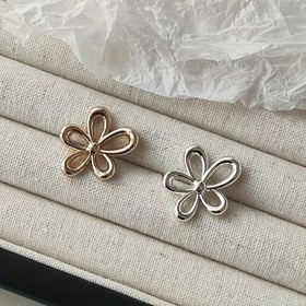 Resim 6 Adet Şık Oymalı Çiçek Metal Düğmeler, 23mm, Düzensiz Tasarım - DIY Dikiş için Mükemmel, Gömlekler, Elbiseler, Hırkalar, Kazaklar ve Daha Fazlası için İdeal - Altın ve Gümüş Gri Renkte Dekoratif Moda Aksesuarları 