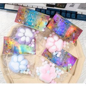 Resim Kedi Patisi Taba Squishy Stress Oyuncağı Sukuşi Pati, Tüylü Oyuncak Mor Diğer 