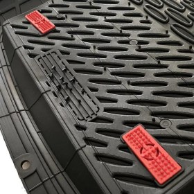 Resim Entelux Nissan Navara 2013 Uyumlu 3D Havuzlu Paspas Takımı (Krom-Siyah) 