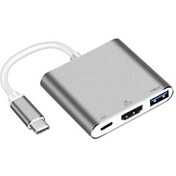 Resim Daytona Fix Fc-01 3 İn 1 Type C Hdmi Usb Çoklu Adaptör 4K Uhd Usb 