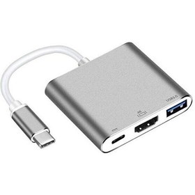 Resim Daytona Fix Fc-01 3 İn 1 Type C Hdmi Usb Çoklu Adaptör 4K Uhd Usb 