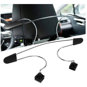 Resim Oto Koltuk Arkası Krom Elbise Askısı Araç Içi Portatif Ceket Askısı 