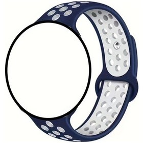 Resim Cloud011 1 Adet Beyaz 22mm Silikon Nefes Alabilir Spor Saat Kayışı Huawei Xiaomi Samsung Galaxy Watch Uyumlu 