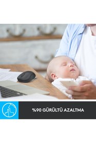 Resim logitech M221 Sessiz Kompakt Kablosuz Mouse, Siyah 910-006510 