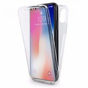 Resim Iphone X Kılıf 6 Tarafı Tam Full Koruma 360 Clear Soft Şeffaf Microsonic