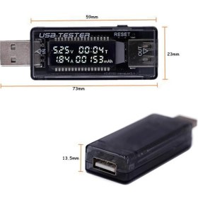 Resim USB Voltmetre Ampermetre LED Gösterge, Güç ve Gerilim Ölçüm Cihazı 