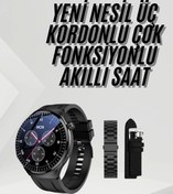 Resim ÇAVDAR Amoled Ekran Metal Deri Silikon Kordonlu Uyku ve Sağlık Takibi 