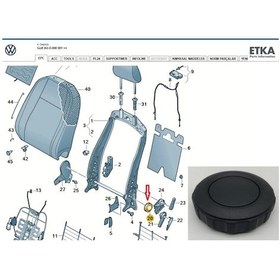 Resim Arteon (2017 Ve Sonrası) Koltuk Ayar Kolu. Siyah, Ürün 