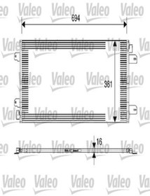 Resim Valeo 817689 Kondanser ( Renault : Master Iı / Opel : Movano 1.9 2.2 4401424 7701057122 (wa338487) 