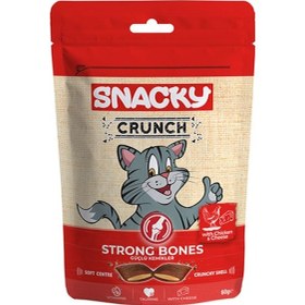 Resim Snacky Crunchy Strong Bones Tavuklu ve Peynirli Kedi Ödülü 60 Gr 