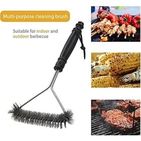 Resim Grains Global Mangal Temizleyici, 2 Paket Metal Mangal Izgara Temizleme Fırçası ve Kazıyıcı. Mangal Mutfak Temizliği Için 30,5 cm ve 20,3 cm Çelik Kıllı Mangal Fırçası, Daha Kolay ve Etkili Temizlik Için 
