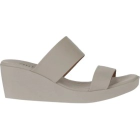 Resim Bueno Shoes Krem Deri Kadın Dolgu Topuklu Terlik 01WY2409 01WY2409 