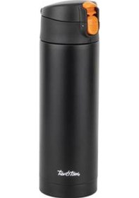 Resim Tantitoni Mat Siyah Paslanmaz Çelik Termos 350ml Siyah 
