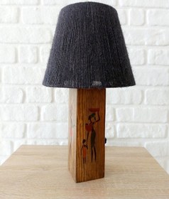 Resim Retro Now Africa Ii Ahşap Ayakli Abajur 