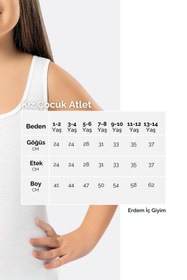 Resim ERDEM İÇ GİYİM Erdem Beyaz Geniş Askılı Kız Çocuğu Atlet 4001 