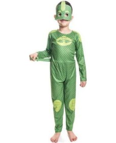 Resim Hanbey Pazarlama Unisex Çocuk Yeşil Pija Maskeliler Gekko Kertenkele Kostüm Yeşil 